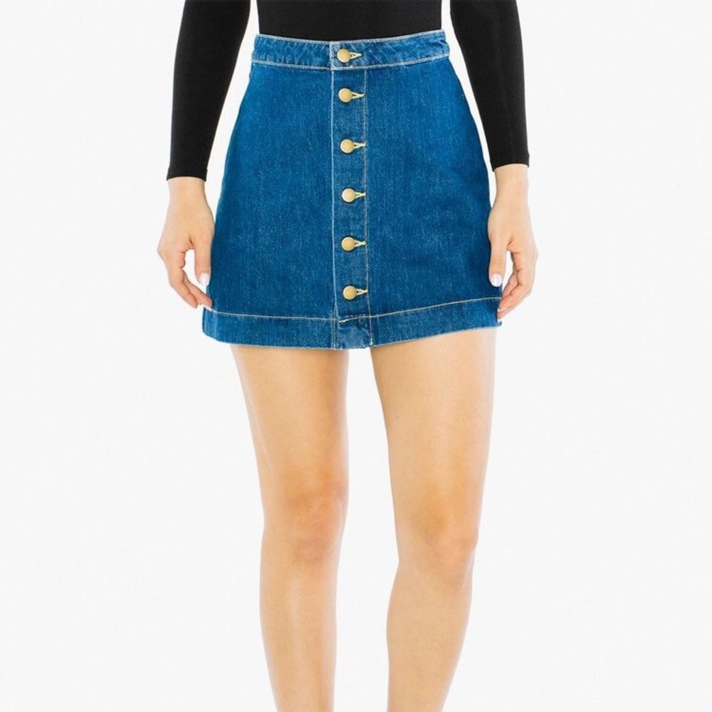 American apparel button down skirt